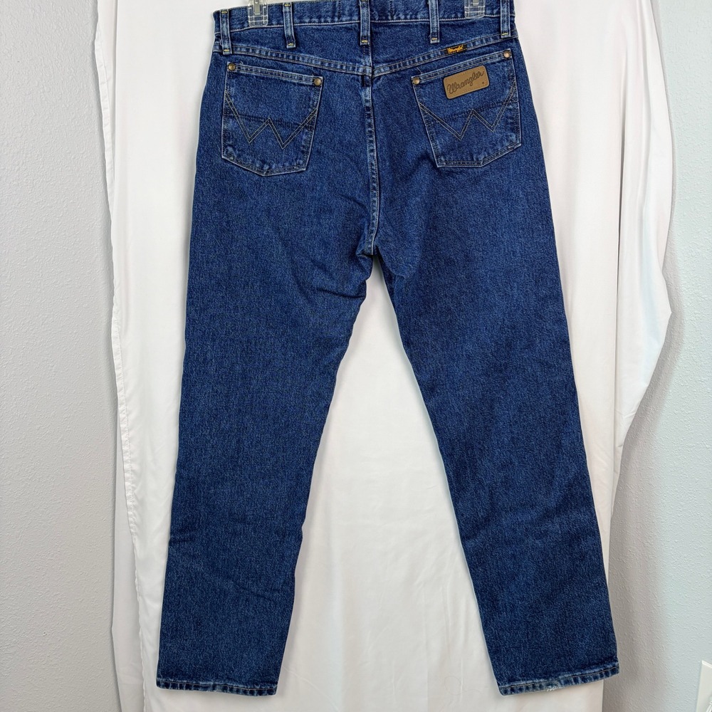 Wrangler George Strait Cowboy Cut Jeans 35x32 Indigo Blue Excellent - Picture 4 of 9